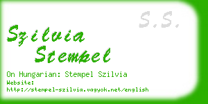 szilvia stempel business card